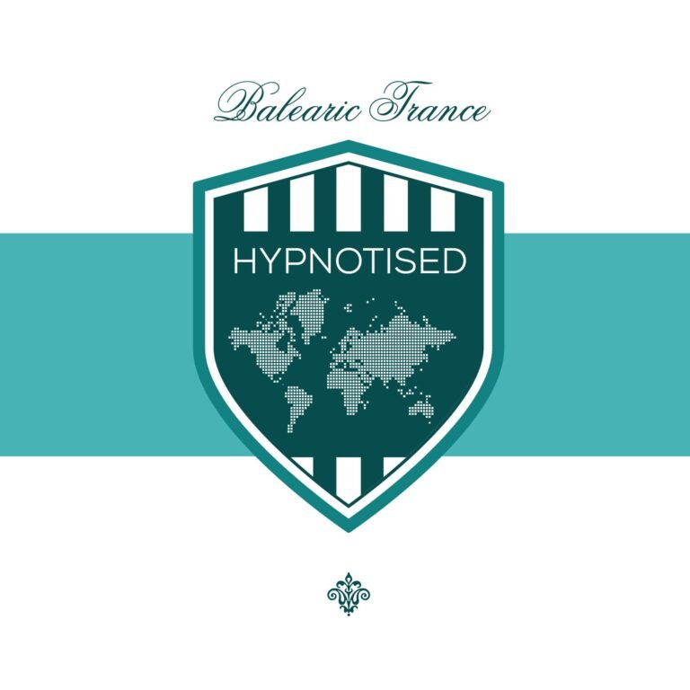 Brand logo featuring a teal shield with a dotted world map and the word 'HYPNOTISED' beneath, with 'Balearic France' in script above.